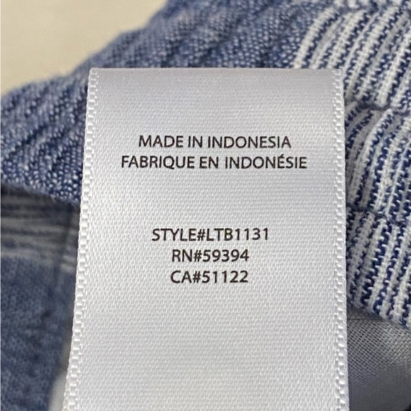 BEACHLUNCHLOUNGE/ Blue & White Striped Linen Blend Wide Leg Capri Pants Size S - Picture 5 of 10